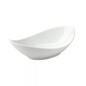 Porcelain Oval Twist Dish 20.5cm/8inch