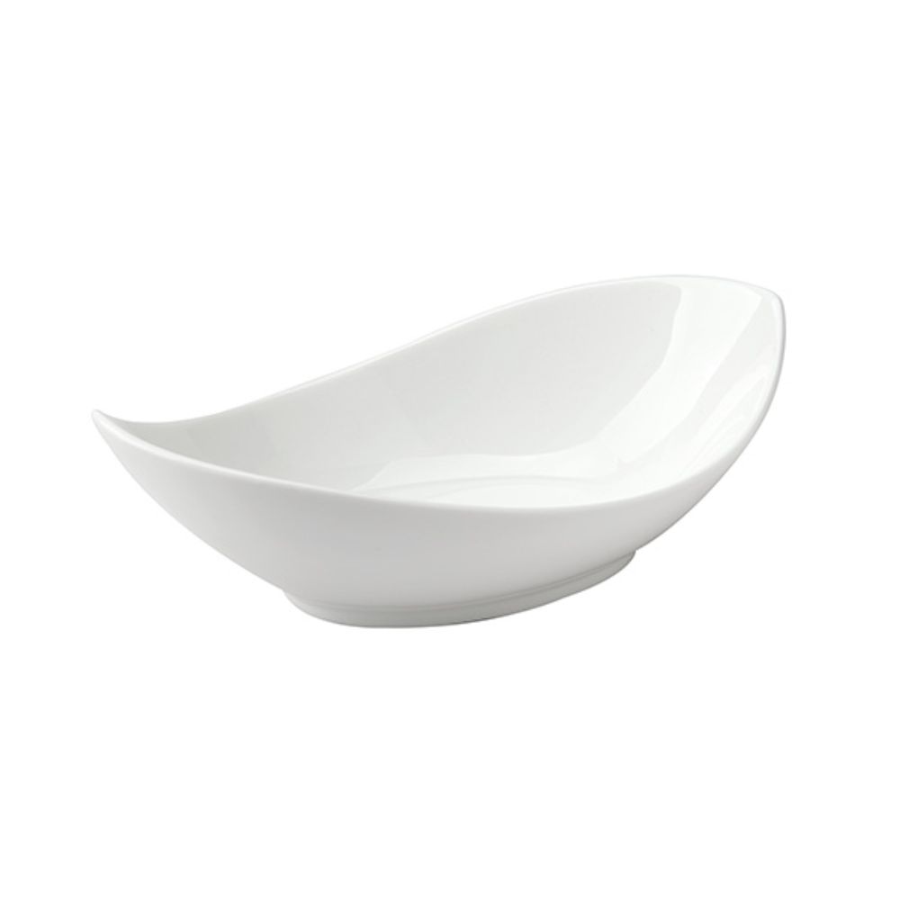 Porcelain Oval Twist Dish 20.5cm/8inch