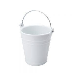 Porcelain Presentation Bucket, 11.3 X 8.2 X 12.3cm