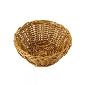 Pp Rattan Basket, Round, dia.12x6(H)cm, Dark Brown (C06 Series)