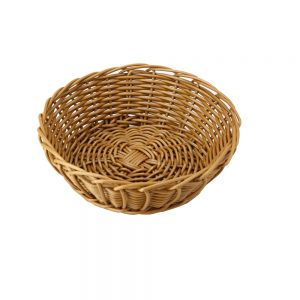Pp Rattan Basket, Round, dia.19x6(H)cm, Dark Brown (C06 Series)