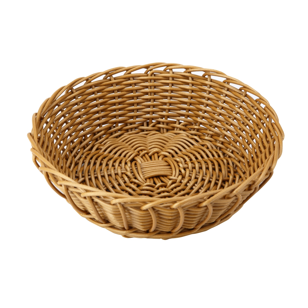 Pp Rattan Basket, Round, dia.21x6(H)cm, Dark Brown (C06 Series)