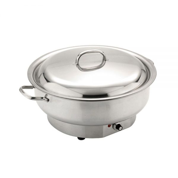 Round 6.8L Electric Stainless Steel Chafer with Stainless Steel Cover (83 Series)-X83621T