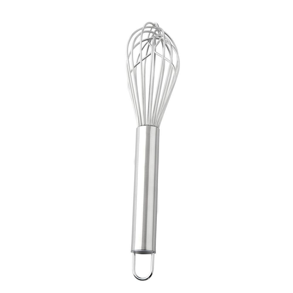 Stainless Steel French Whisk with Hooked Handle 8-Wire 25cm