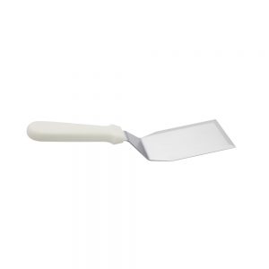 Stainless Steel Hamburger Turner 13 x 8cm Blade with White Plastic Handle (MPH series)