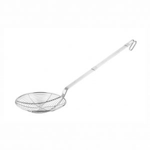 Stainless Steel Heavy Duty Round Skimmer 20.5cm with 47.5cm Handle