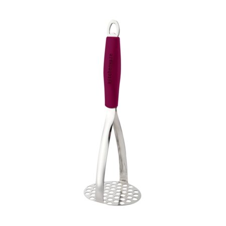 Stainless Steel Masher with Purple Silicone Handle