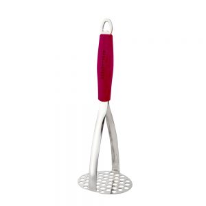 Stainless Steel Masher with Red Silicone Handle-M444MR