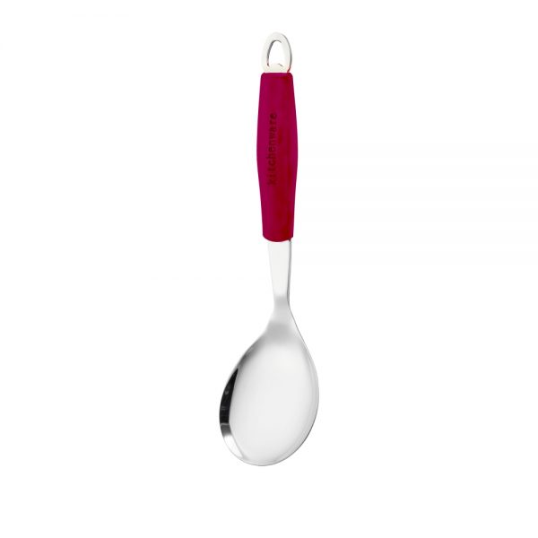 Stainless Steel Rice Spoon with Red Silicone Handle-M444RR