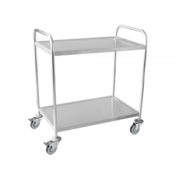 Stainless Steel Service Trolley, 2 Shelves, 86x54x94(H)cm-CTR-L2