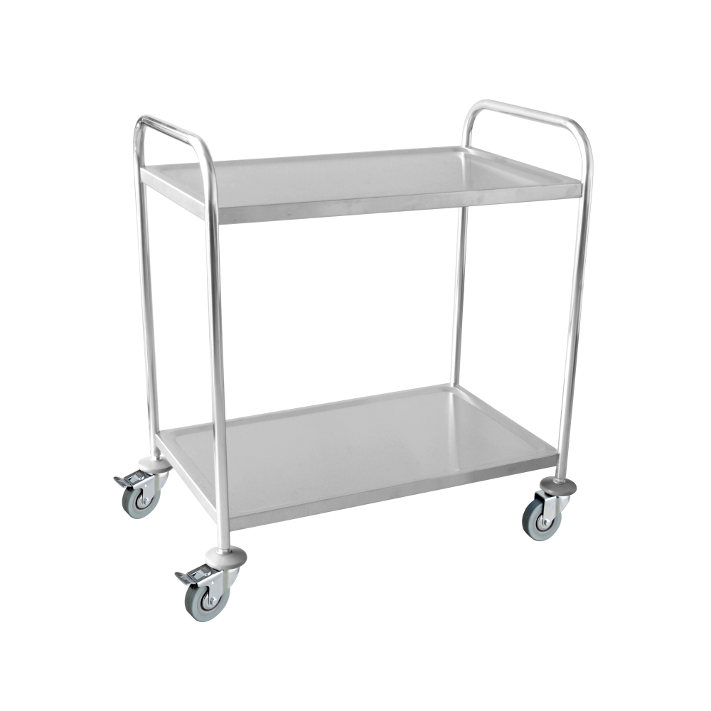 Stainless Steel Service Trolley, 2 Shelves, 86x54x94(H)cm Sunnex