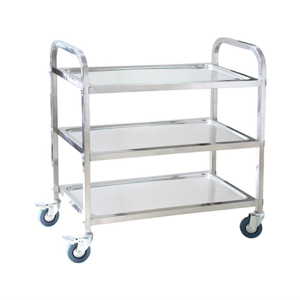 Stainless Steel Service Trolley, 3 Shelves, 85x45x90(H)cm-CSVTR-MA