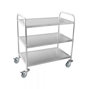 Stainless Steel Service Trolley, 3 Shelves, 86x54x94(H)cm-CTR-L3