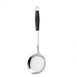 Stainless Steel Skimmer with Black Silicone Handle-M445KK