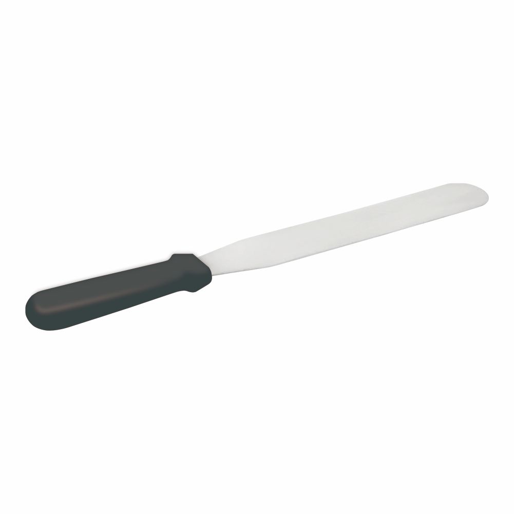 Stainless Steel Spatula 25cm with Black Plastic Handle (MPH series)-MPHSP10K
