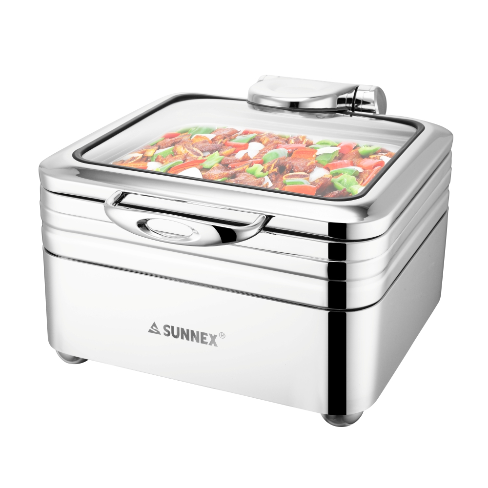 Two Third Size 5.5L Stainless Steel Chafer with Full Base (Sicily Series)-W17-23001