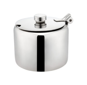 0.28L/10.0fl oz Stainless Steel Sugar Bowl With Hinged Lid
