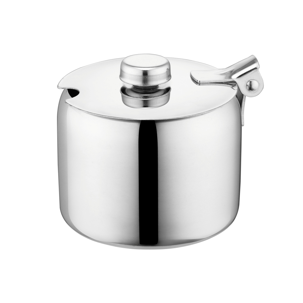 0.2L7.0fl oz Stainless Steel Sugar Bowl With Hinged Lid-11222P-UK