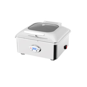 2/3 Size 5.5L Stainless Steel Electric Chafer with Digital Temperature Display (Venice Series)-W35521