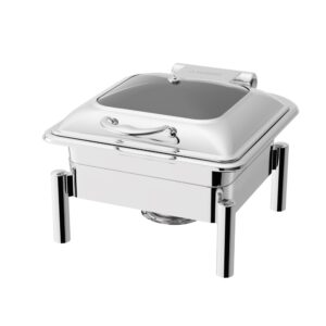2-3-Size-5.5L-Stainless-Steel-Chafer-with-Straight-Cylinder-Legs-Genoa-Series-W35200