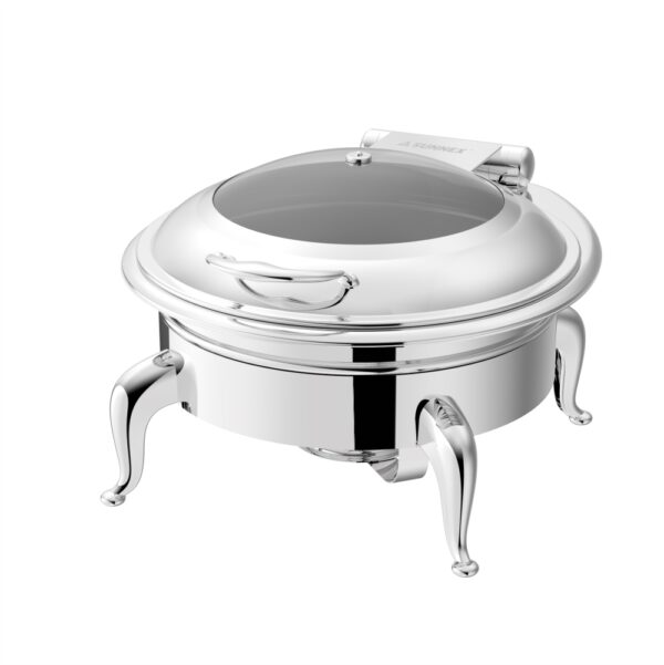 Round 6.8L Stainless Steel Chafer with Curve Legs (Genoa Series)-W36304