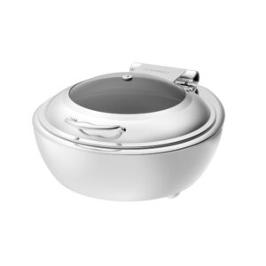 Round-6.8L-Stainless-Steel-Chafer-with-Frame-Genoa-Series-W36400