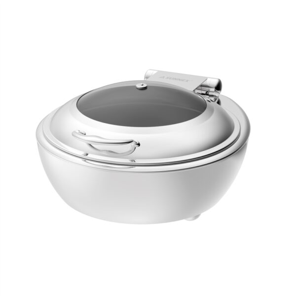 Round 6.8L Stainless Steel Chafer with Frame (Genoa Series)-W36404