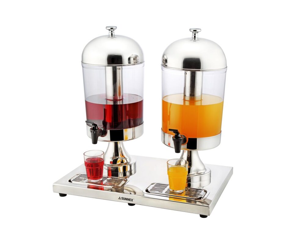 8.0L x 2 Stainless Steel Juice Dispenser-X23688TX2-Articles 8.0L x 2 Stainless Steel Juice Dispenser-X23688TX2-Articles