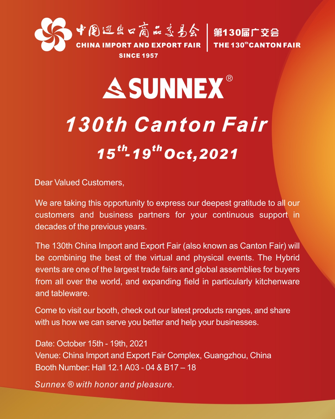 130th canton fair invitation letter