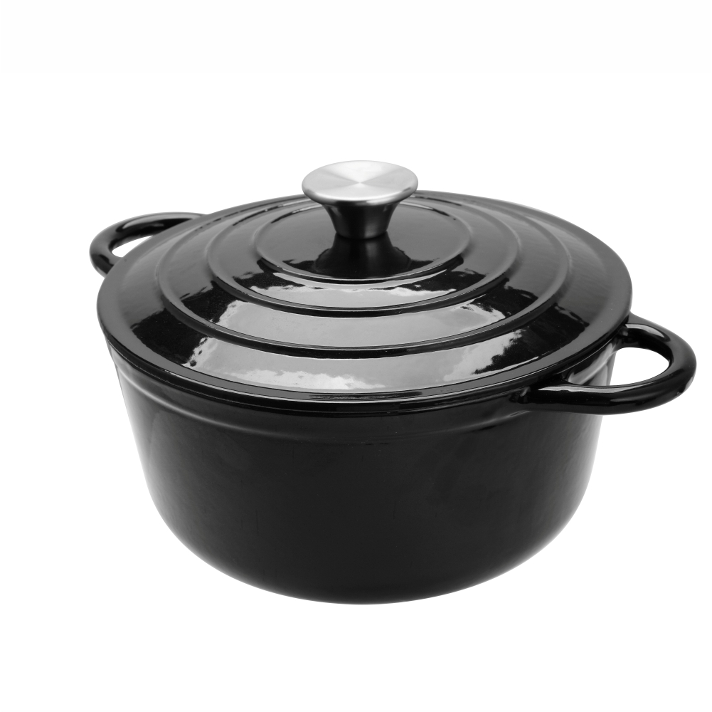 Cast Iron Round Casserole, 32cm (Black)-MCA32K