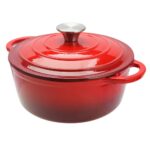 Cast Iron Round Casserole, 34cm (Red)-MCA34R