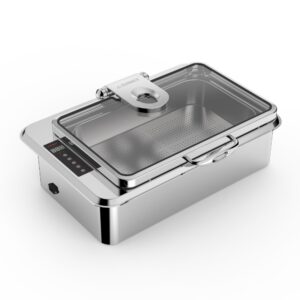 Built-in Full Size 8.5L Waterless Dry Heat Chafer with Stainless Steel Cover-Digital Display-W21-11HLM17