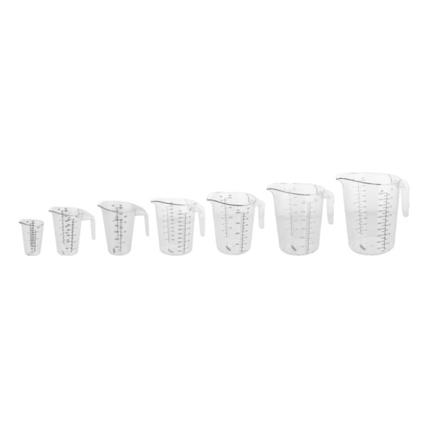 PC Measuring Jug, designed for precision and durability. Made from polycarbonate, this jug is lightweight, shatterproof, and built to endure frequent use in busy kitchens.
