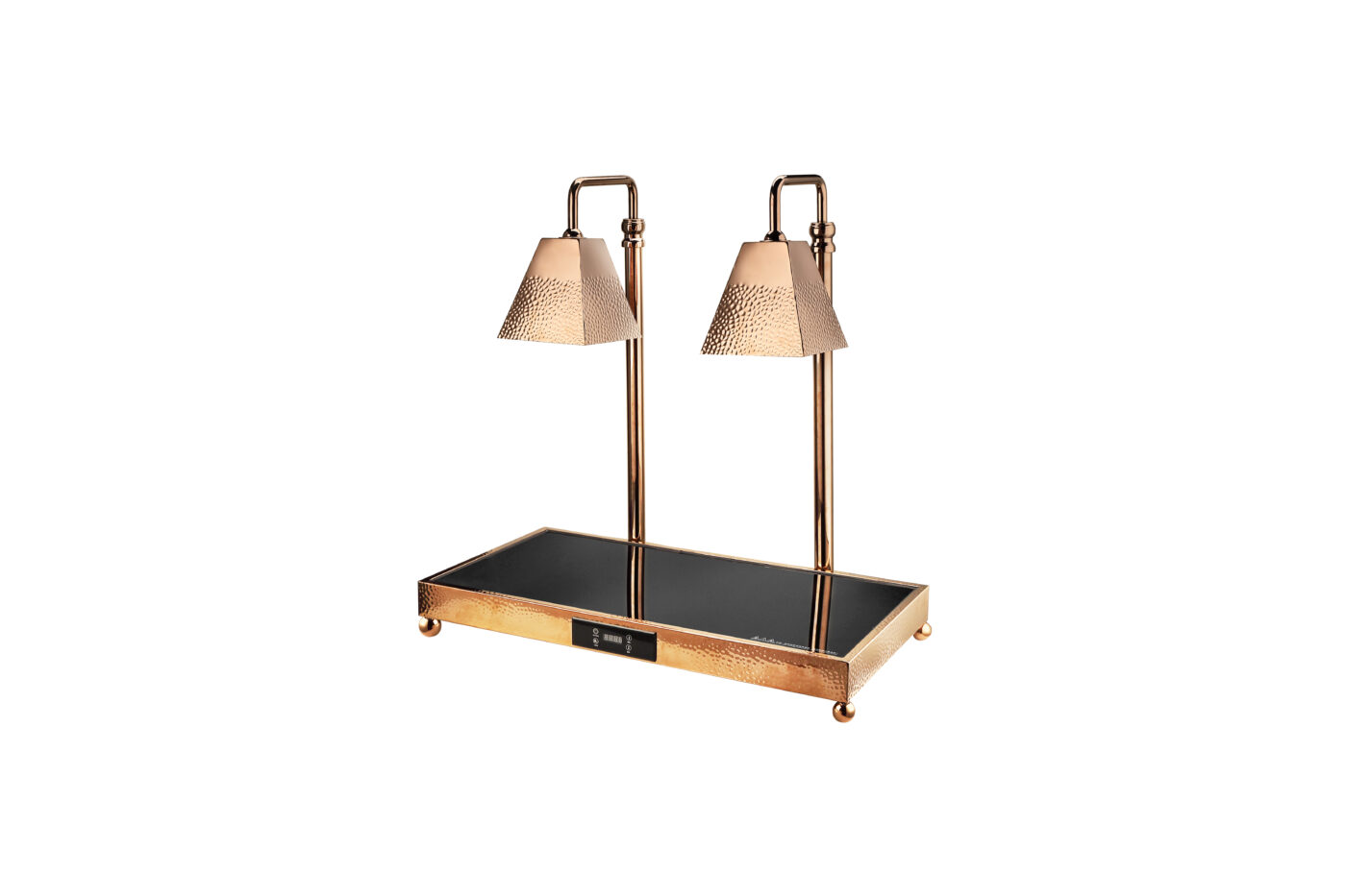 Elevate your food presentation with the E1G9050900M, part of our new hammered food warmer lamp series.