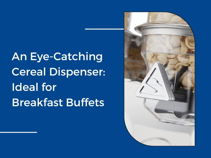 Discover how Sunnex stainless steel cereal dispenser boosts efficiency & appeal for catering. Easy-clean, portion control design. Learn more!