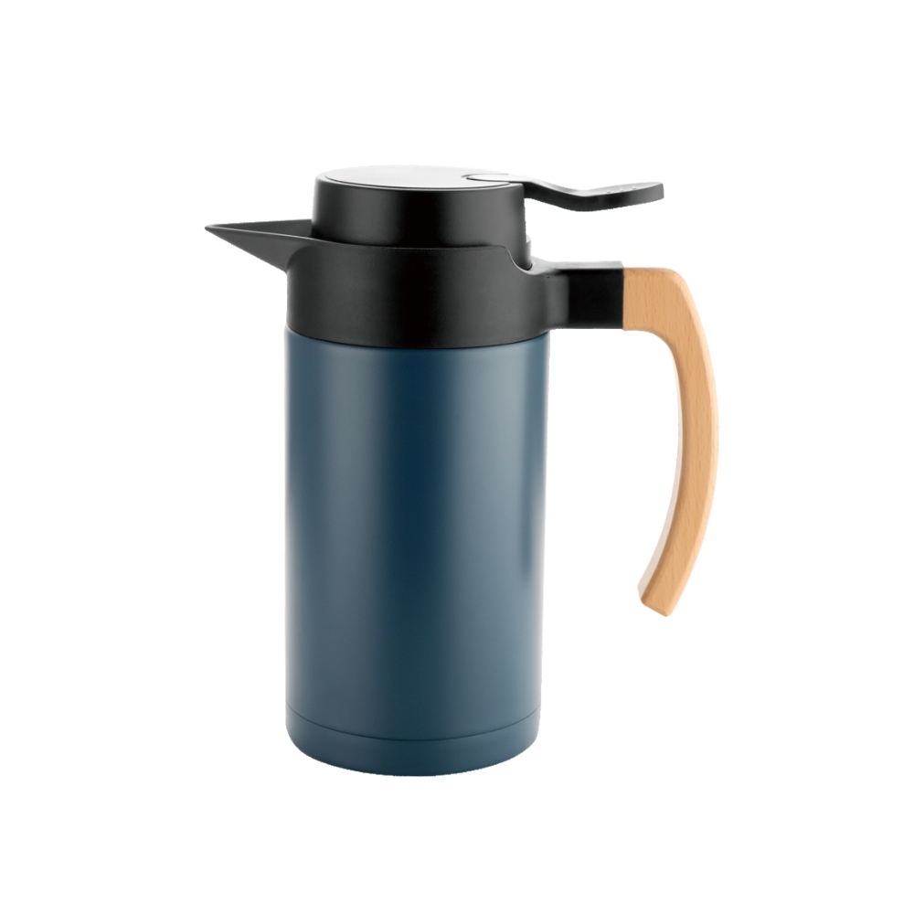 SS304 INNER AND SS201 OUTER, BODY WITH SPRAY PRINT COLOR, HANDLE IN BEECH WOOD, PRESS COVER, 1.05L