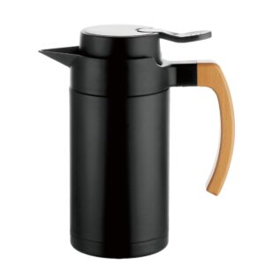 SS304 INNER AND SS201 OUTER, BODY WITH SPRAY PRINT COLOR, HANDLE IN BEECH WOOD, PRESS COVER, 1.2L