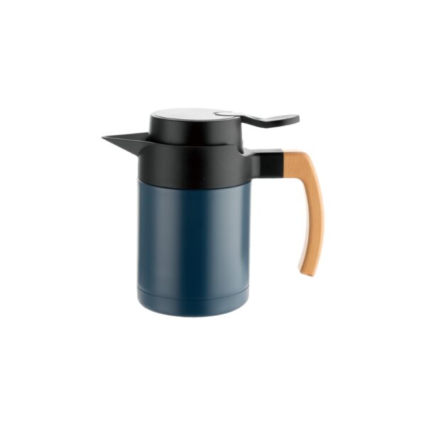 SS304 INNER AND SS201 OUTER, BODY WITH SPRAY PRINT COLOR, HANDLE IN BEECH WOOD, PRESS COVER, 0.65L