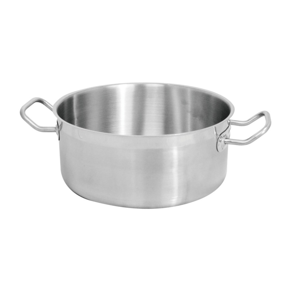 LOW CASSEROLE, 28 X 12CM, 7.3LTR, MATERIAL:21CT, BODY:0.8MM, AL:4MM, INDUCTION BASE