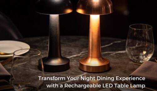 Discover the SUNNEX Rechargeable LED Table Lamp, perfect for night dining with its portable, cordless design. Featuring adjustable 3000K-6000K color temperatures, 3-hour battery life, and compact 21x9x9cm size in Black or Copper. Energy-efficient 2W USB charging for seamless tableside ambiance.
