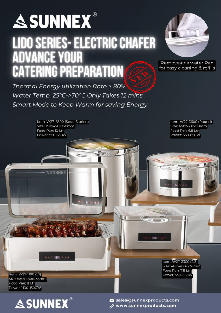 Discover how the SUNNEX Lido Electric Chafer's removable water pan improves buffet operations with faster refills, safer handling, and easier cleaning for hotels and caterers.