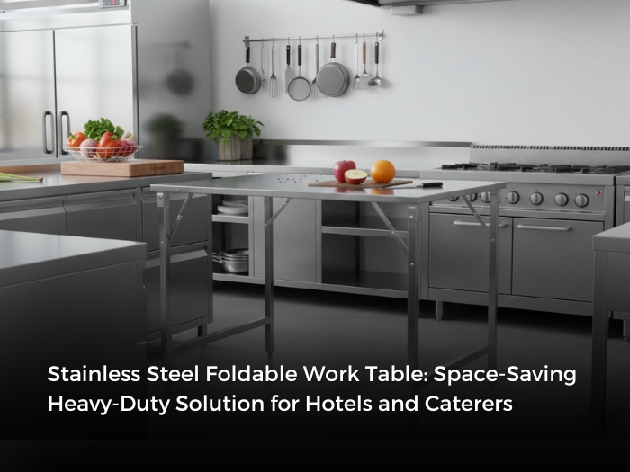 Discover the SUNNEX stainless steel foldable work table for hotel buffets and catering operations. Heavy-duty, space-saving design, EN 581 certified, in-stock with flexible low MOQ.