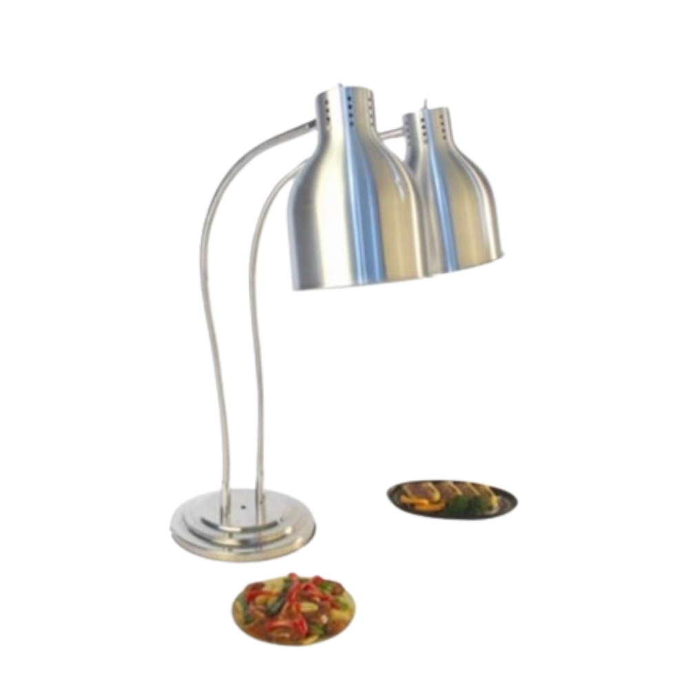 Double Electric Food Warming Lamp, Mable Base