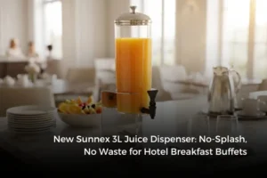 New Sunnex 3L Juice Dispenser: No-Splash, No Waste for Hotel Breakfast Buffets