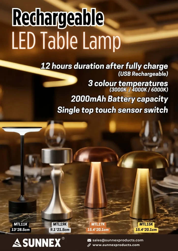 Sunnex LED Table Lamp Collection