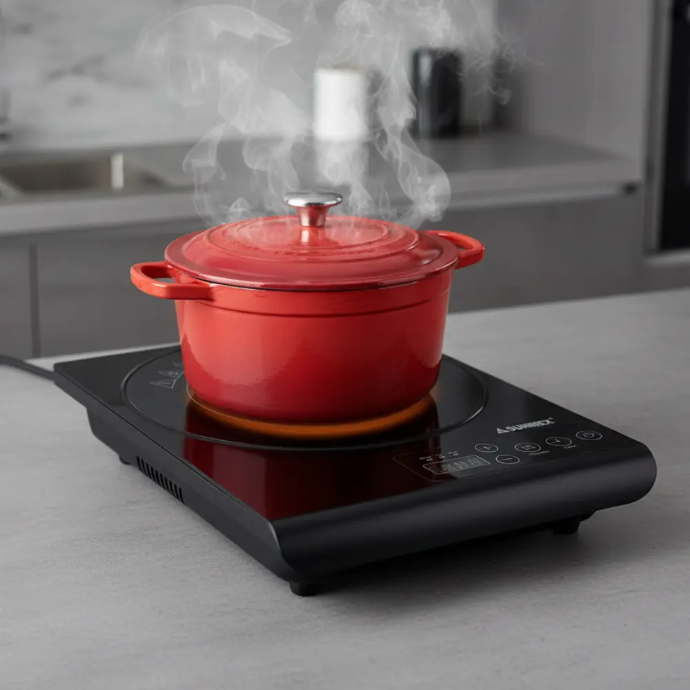 Countertop warming plates sit on any surface and can be repositioned between stations. They are the right choice for operations that need flexibility: seasonal menu changes, events with different layouts, or catering setups that vary day to day.