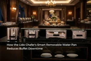 How the Lido Chafer’s Smart Removable Water Pan Reduces Buffet Downtime